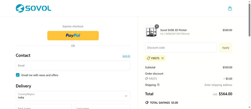Sovol Discount - 20% Off on 3D Printers